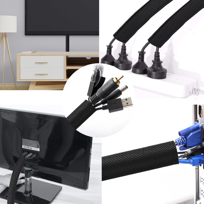 Secbolt Cord Protectors from Pets No Chew, 25ft - 1 inch Ultra Durable Cord Covers for Pets, Bite-Resistant Cable and Wire Protector for Cats, Dogs, Rabbits - Black - Image 5